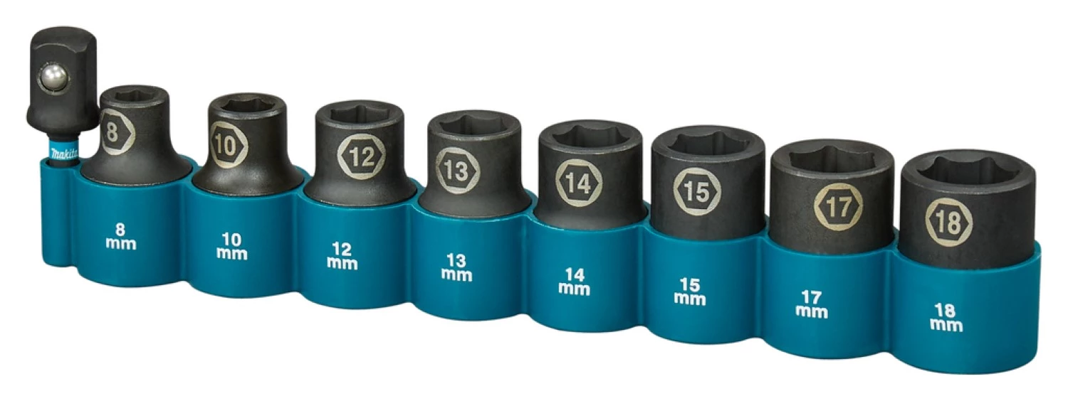 Makita E-16645 Impact Black Krachtdoppenset - 9-delig - 1/2''VK thumbnail 2