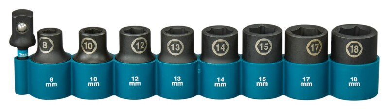 Makita E-16645 Impact Black Krachtdoppenset - 9-delig - 1/2''VK - Detailed view of the product