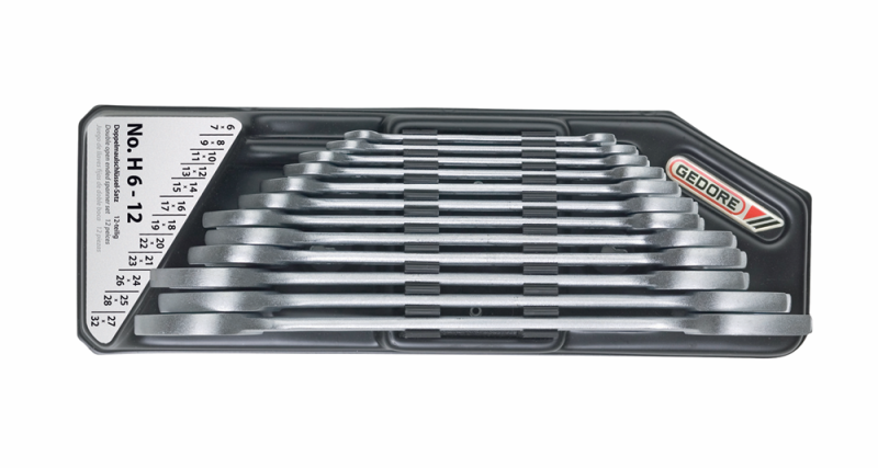 Gedore 6-100 10-delige Steeksleutelset - 6-32mm - Detailed view of the product