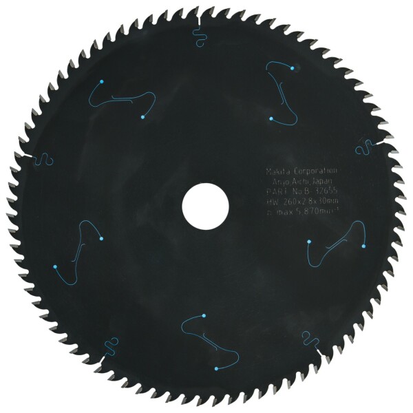Makita B-32655 Makblade-Plus Tafelzaagblad - 260 X 30 X 80T - Hout - Detailed view of the product