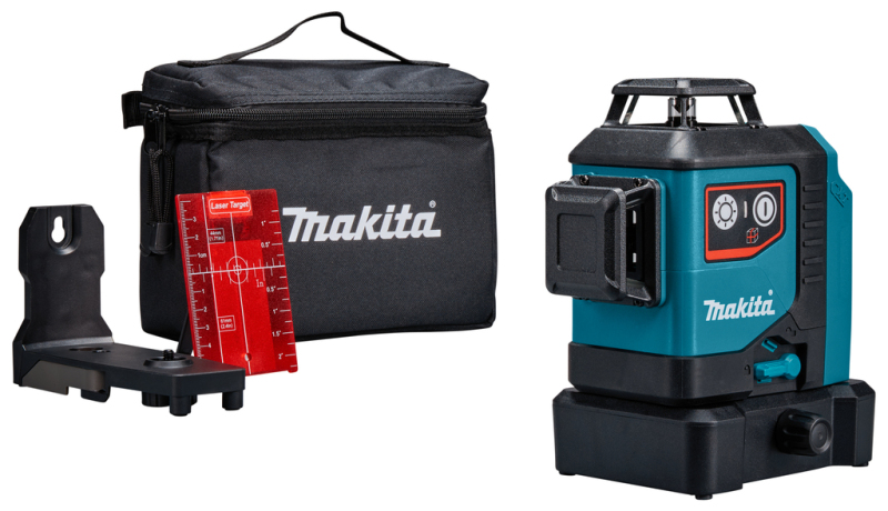 Makita SK700D 12V Max Li-Ion Accu Zelfnivellerende 3x360° Kruislijnlaser Body In Tas - 25m - Rood EAN: 88381740746