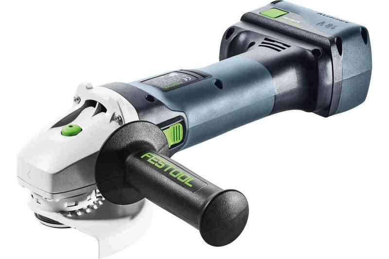 Festool AGC 18-125 5,0 EBI-Plus 18V Li-Ion Accu Haakse Slijper Set (2x 5,0) In Systainer - 577700 - Detailed view of the product
