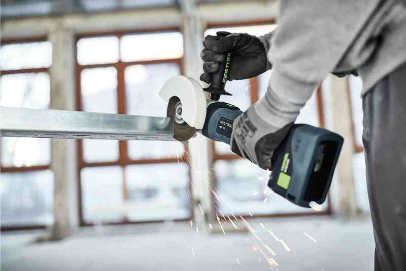 Festool AGC 18-125 5,0 EBI-Plus 18V Li-Ion Accu Haakse Slijper Set (2x 5,0) In Systainer - 577700 - Detailed view of the product