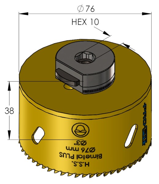 ProFit 09051076 BiMetal Plus Gatzaag 76mm - Detailed view of the product