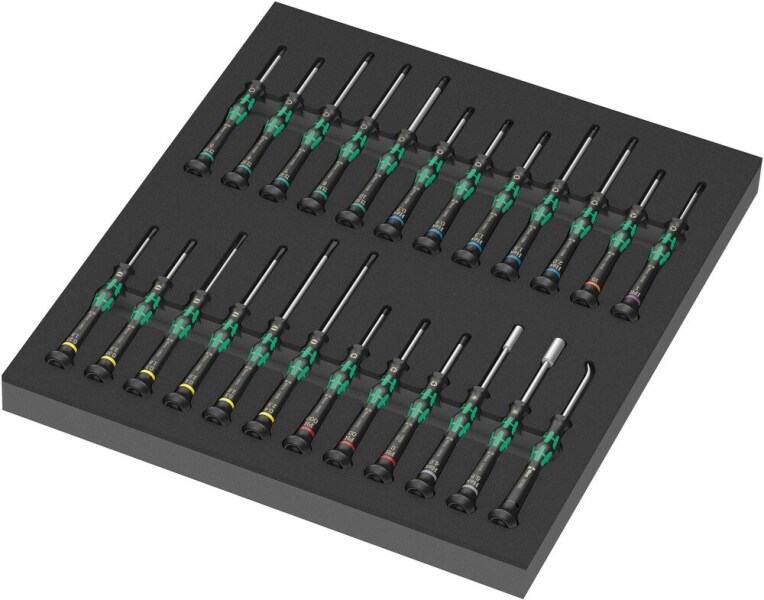 Wera 05150106001 24-delige 9715 Kraftform Micro Set 1 Schroevendraaierset In Foam Inlay - Default image for the product