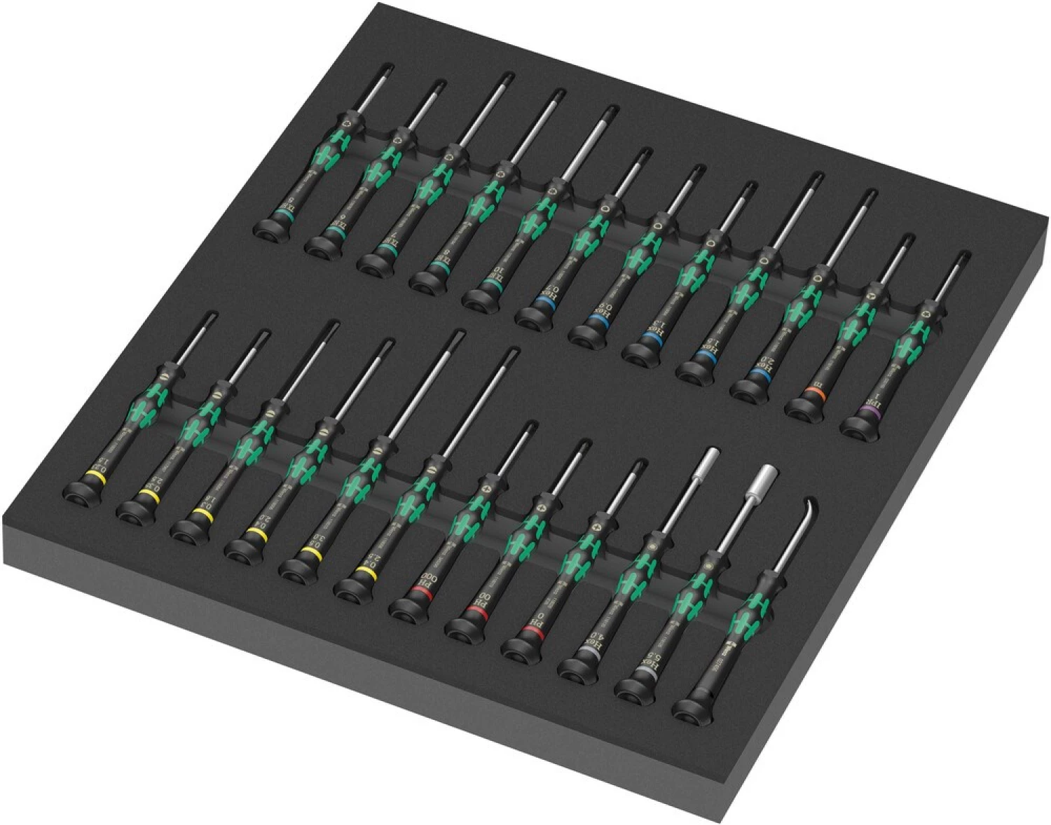 Wera 05150106001 24-delige 9715 Kraftform Micro Set 1 Schroevendraaierset In Foam Inlay