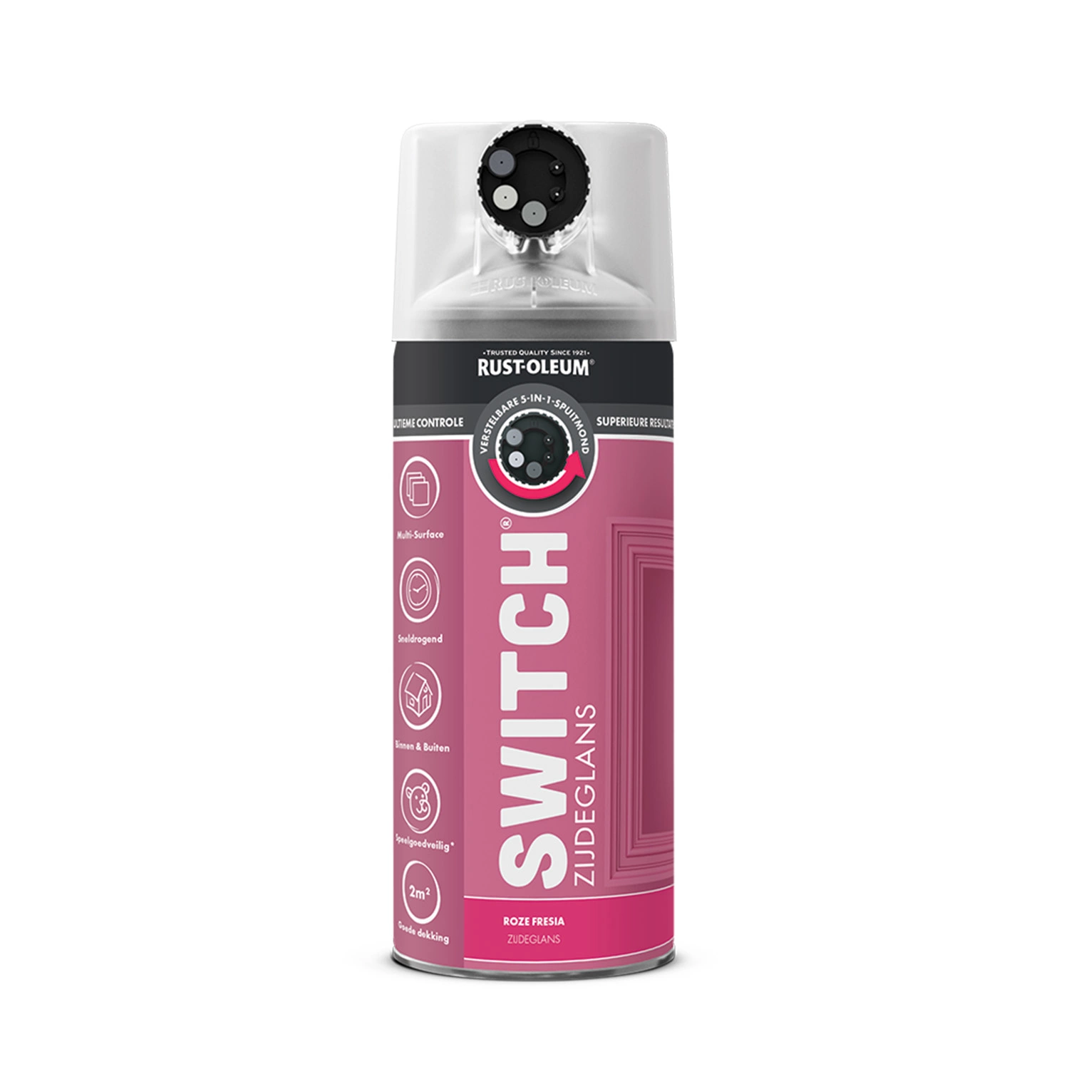 Rust-Oleum Switch Spuitlak - Zijdeglans Roze Fresia - 400ml