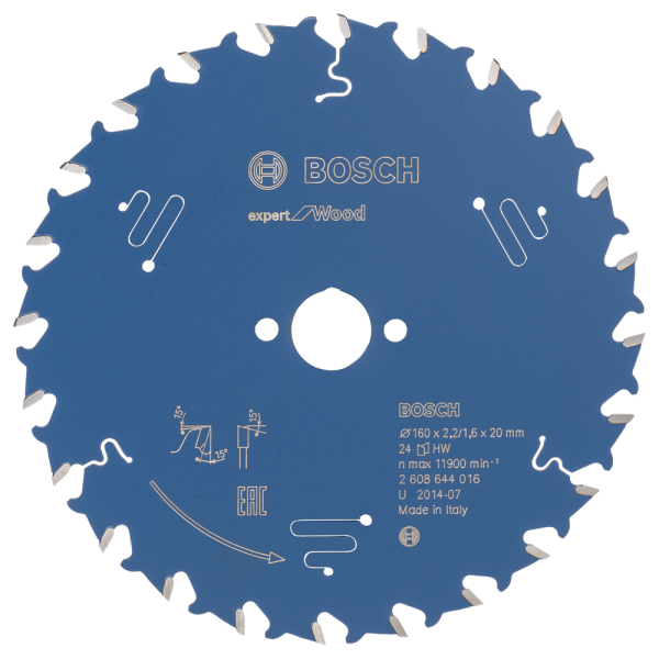 Bosch 2608644016 Expert Cirkelzaagblad - 160 X 20 X 24T - Hout - Carbide