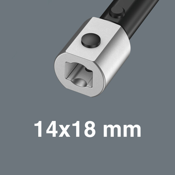 Wera 05020174001 7880 Joker 3XL Zelfinstellende Insteek-steeksleutel Voor Sleutelmaat 32-41mm - 14x18mm - Detailed view of the product