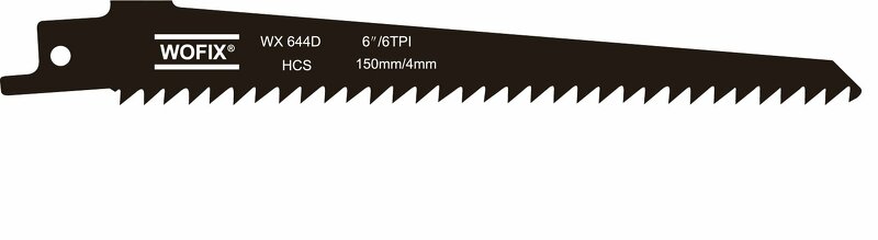 Wofix 5121004 / WX644D Reciprozaagblad - 150 X 6TPI - Hout (5st)