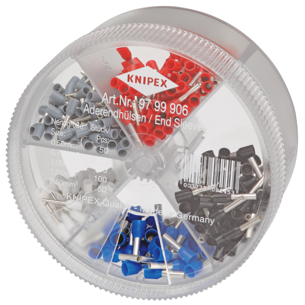 Knipex 97 99 906 Assortimentsboxen Met Afgestripte Adereindhulzen - Detailed view of the product