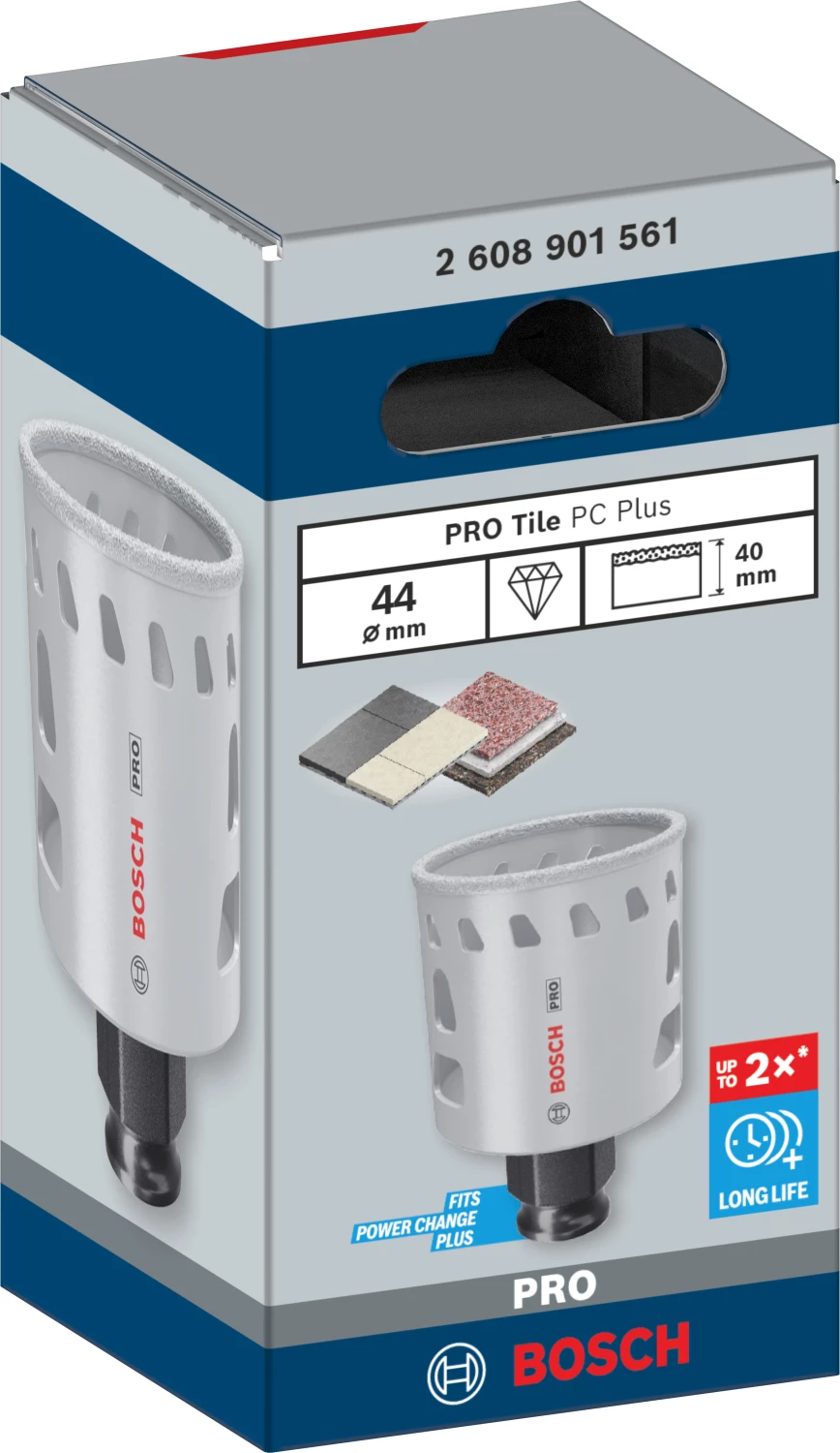 Bosch 2608901561 PRO Tile PC Plus Diamantgatzaag Voor Tegels - 44mm thumbnail 2
