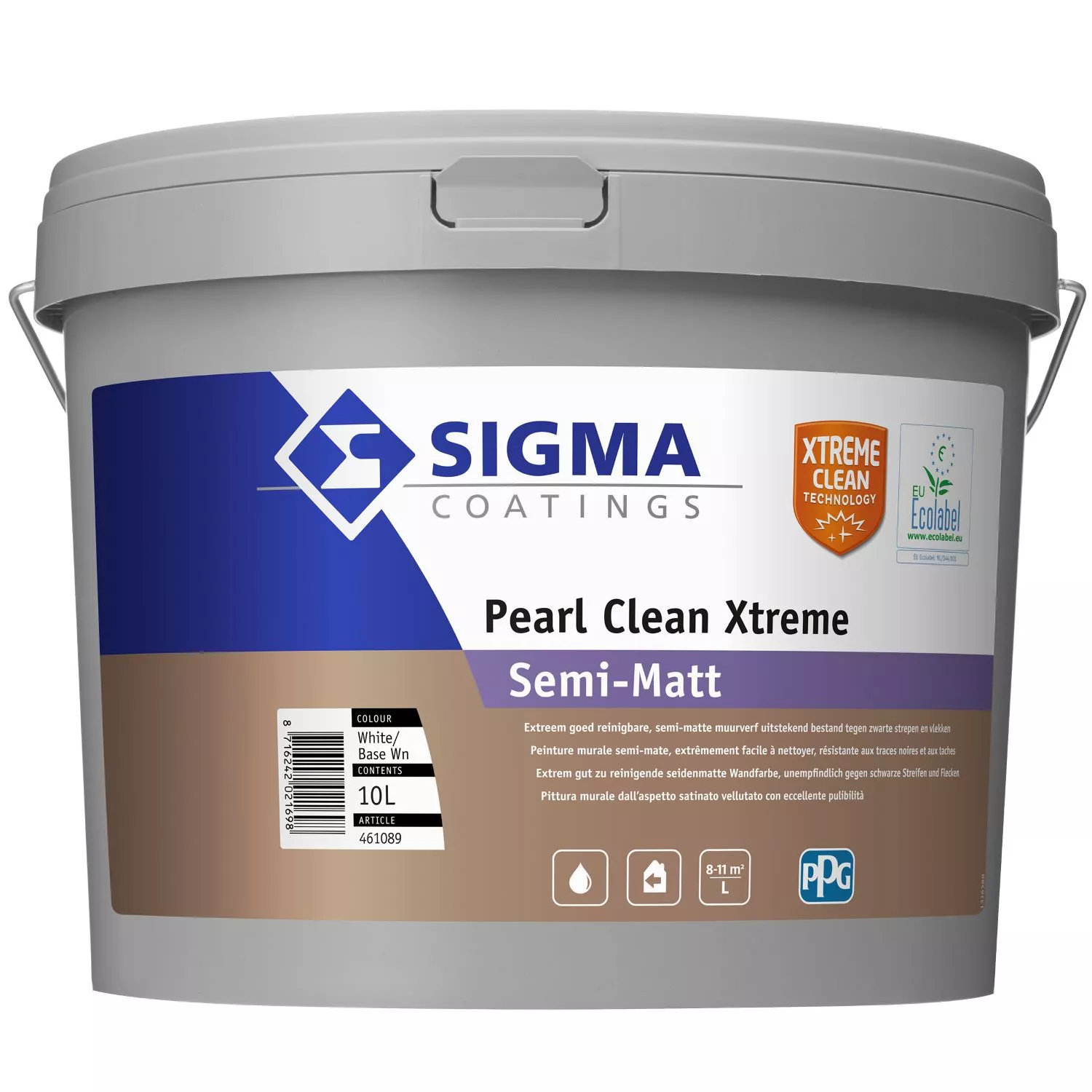 Sigma Pearl Clean Semi-Matt - Op Kleur Gemengd - 10L