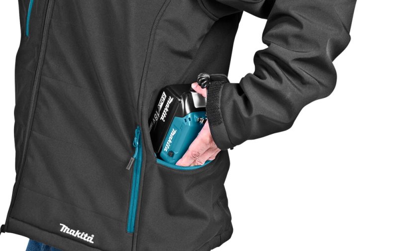 Makita DCJ205ZS 18V Accu Verwarmde Jas Body - S - Detailed view of the product