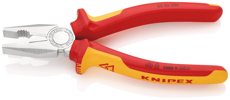 Knipex 0306200 VDE Kracht Combinatietang - 200mm - Detailed view of the product
