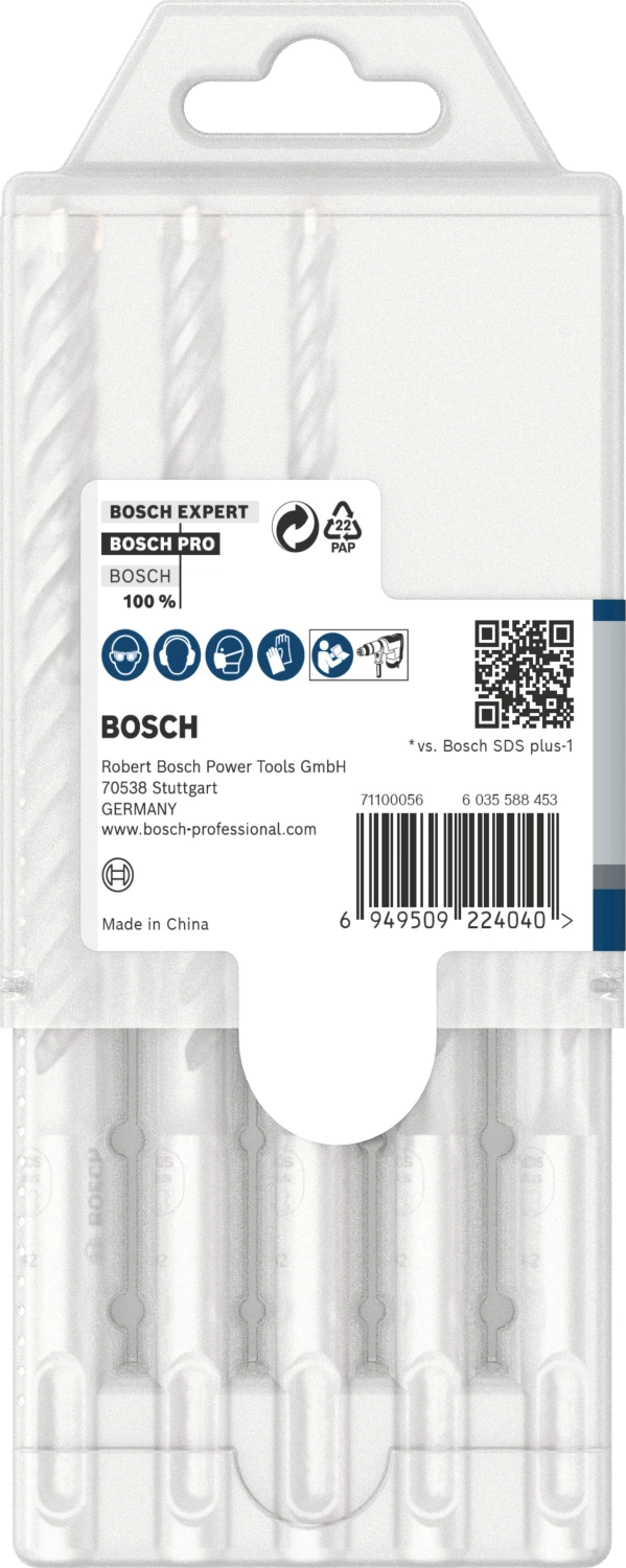 Bosch 2608833910 PRO Hamerboorset SDS Plus-5X - 5/6/6/8/10mm (5 Stuks) thumbnail 3