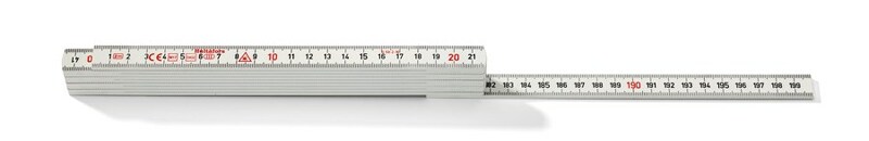 Hultafors G59-2-10 Wit Duimstok - Polyamide - 2m - Detailed view of the product