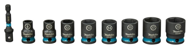 Makita E-16639 Impact Black Krachtdoppenset - 9-delig - 3/8''VK - Detailed view of the product