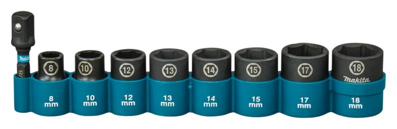 Makita E-16639 Impact Black Krachtdoppenset - 9-delig - 3/8''VK - Detailed view of the product