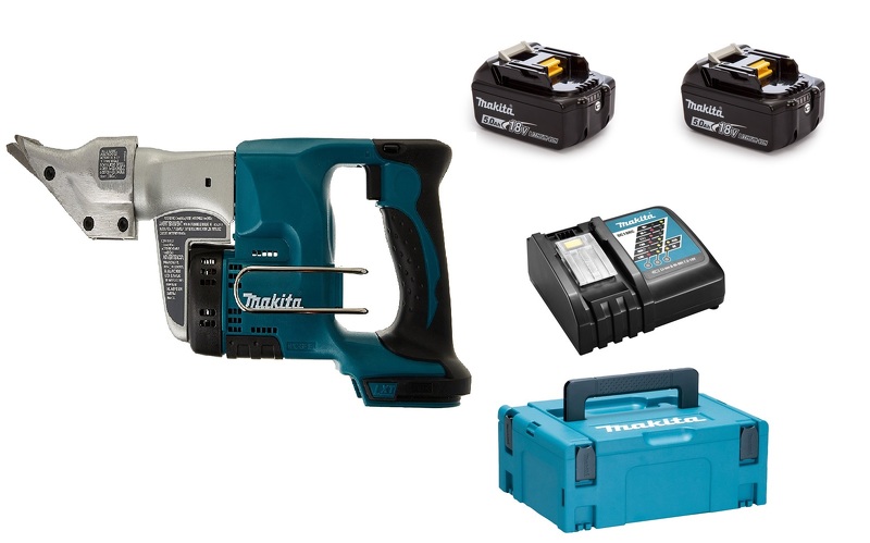 Makita DJS130RTJ 18V Li-Ion Accu Plaatschaar Set In Mbox (2x 5,0Ah Accu)