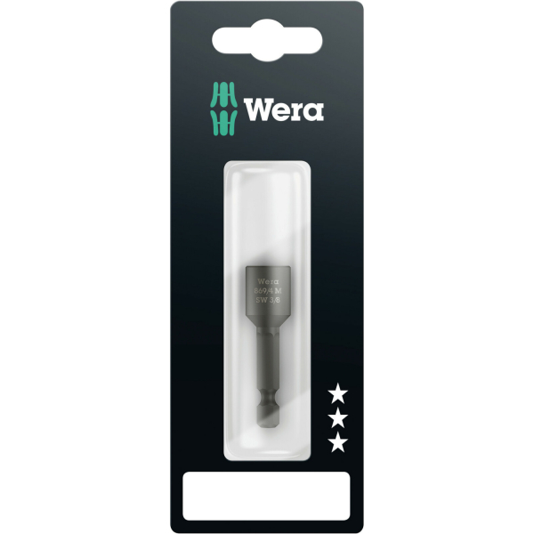 Wera 05073510001 Dopbit Magnetisch - SW 3/8"X 50mm - 1/4"