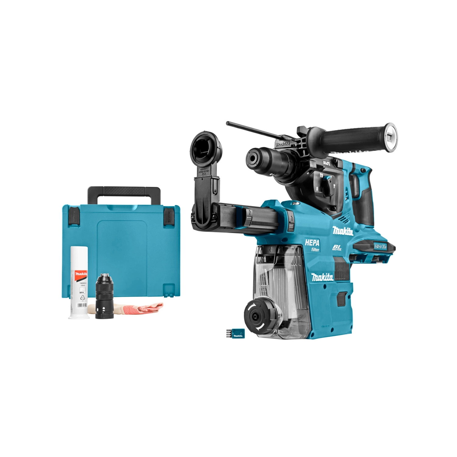 Makita DHR283ZWJU 36V (2x 18V) Li-Ion Accu SDS-plus Combihamer Incl. Stofafzuiging Body In Mbox - 2,9J - Koolborstelloos