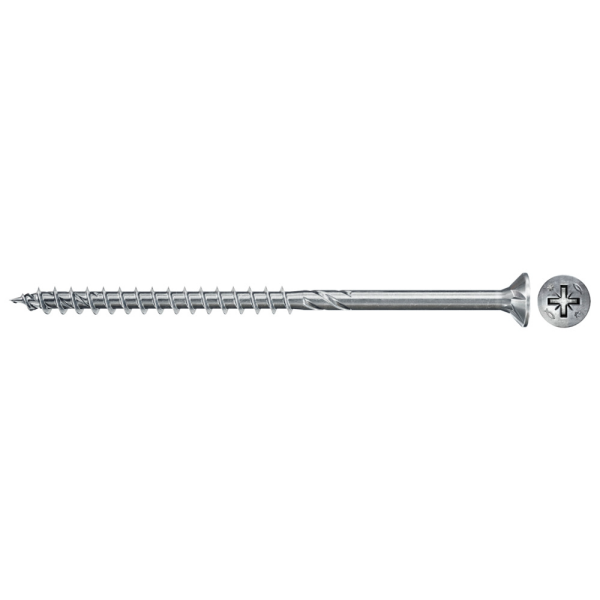 Fischer 670325 Spaanplaatschroef Power-Fast II - PZ2 - 4.5 X 80mm - Verzonken Kop - Deeldraad - Verzinkt (200st)