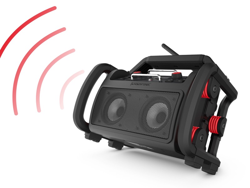 PerfectPro ROCKPRO Bouwradio - FM RDS / DAB+ - AUX-in - Bluetooth - Werkt Op Netstroom En Lithium Accu - Detailed view of the product