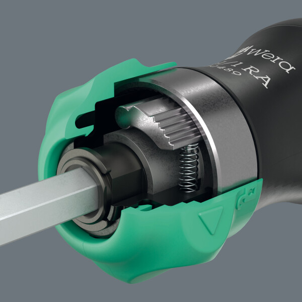 Wera 05051520001 Kraftform Kompakt 28 RA Bitschroevendraaier In Etui - 6 In 1 Multi-bit - Met Ratelfunctie - Detailed view of the product