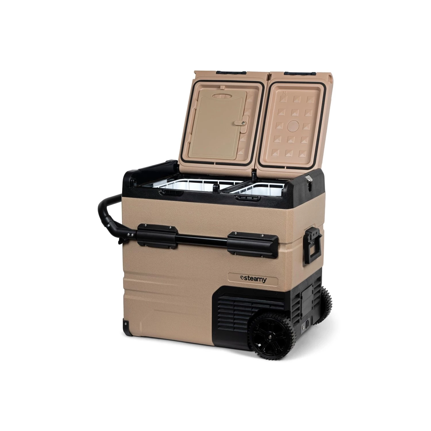 Steamy-E SECTAW55 Dual Zone Elektrische Compressor Koelbox Op Wielen - 55L thumbnail 4