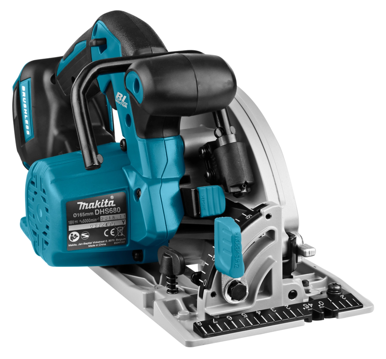 Makita DHS680Z 18V Li-Ion Accu Cirkelzaag Body - 165mm - Linkshandig - Koolborstelloos thumbnail 4