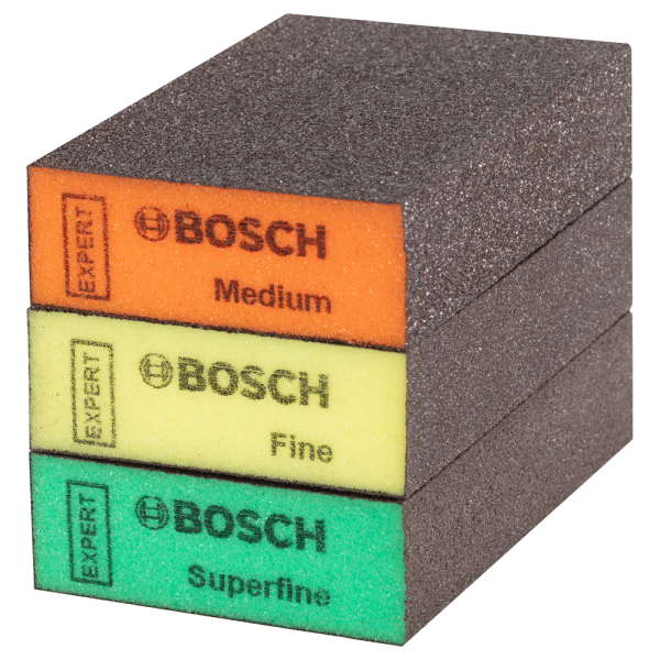 Bosch 2608901175 EXPERT 3-delige Schuursponzenset S471, Best For Flats&Edges, 69 X 97 X 26 Mm