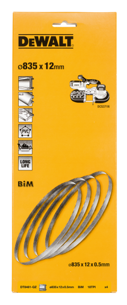 DeWALT DT8461 Bandzaagblad Voor DCS371 - 835 X 12 X 18TPI (4st) - Detailed view of the product