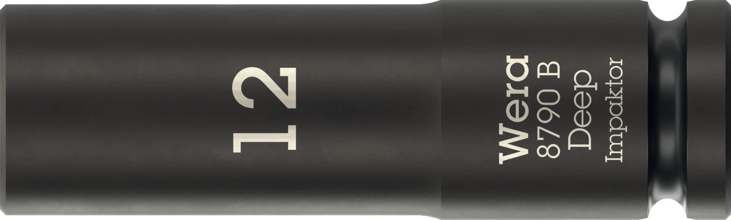 Wera 05005553001 8790 B Impaktor Deep Lange Krachtdop - 3/8"- Zeskant - 12 X 63mm