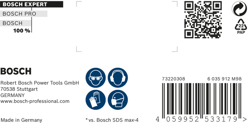 Bosch 2608900243 EXPERT Hamerboor SDS Max-8X - 25x800x920mm - Detailed view of the product