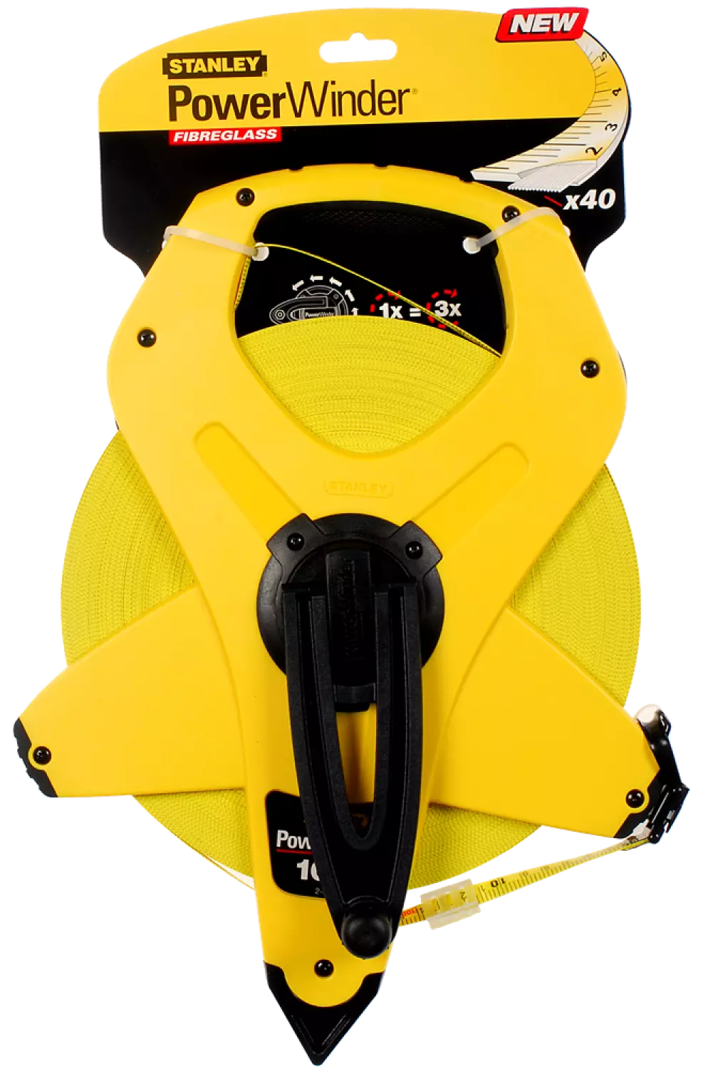 Stanley 2-34-777 Powerwinder Landmeter Fiberglas - 100m - 12,7mm thumbnail 2