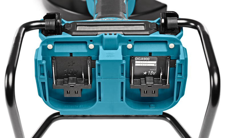 Makita DGA900PT2 36V (2x 18V) Li-Ion Accu Haakse Slijper Set (2x 5.0Ah Accu) In Koffer - 230mm - Koolborstelloos - Detailed view of the product