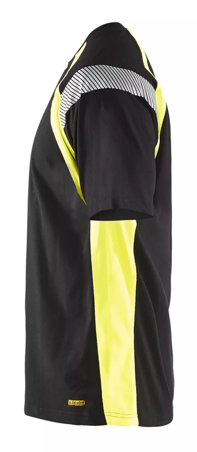 Blåkläder 3332 T-shirt Visible Zwart/geel - XXL thumbnail 3