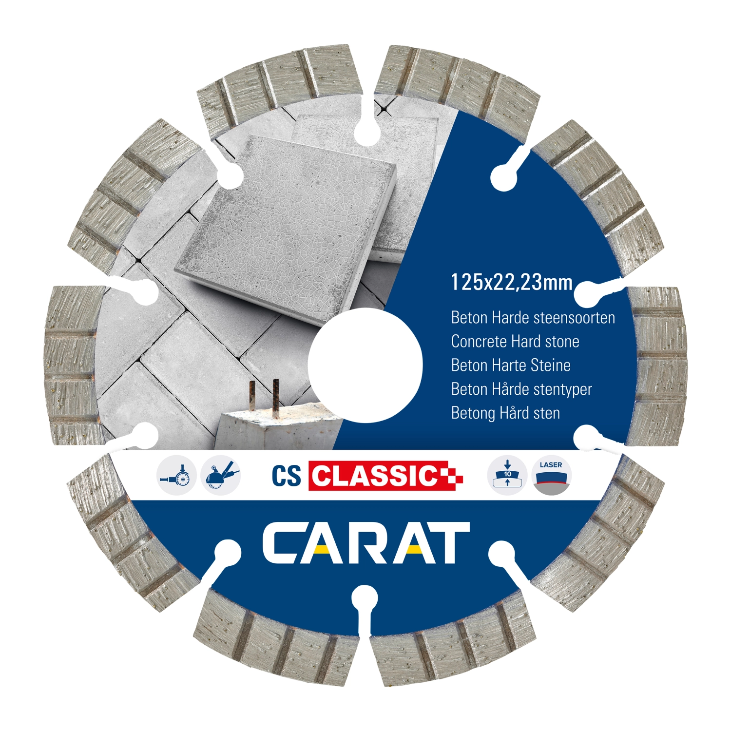 Carat CSC1509000 Diamantzaagblad Voor Droogzagen - 150 X 22,23mm - Beton