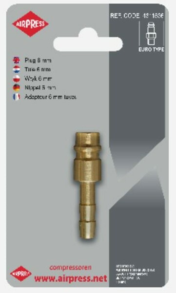 Airpress 4346837 - Insteeknippel 8 Mm Euro