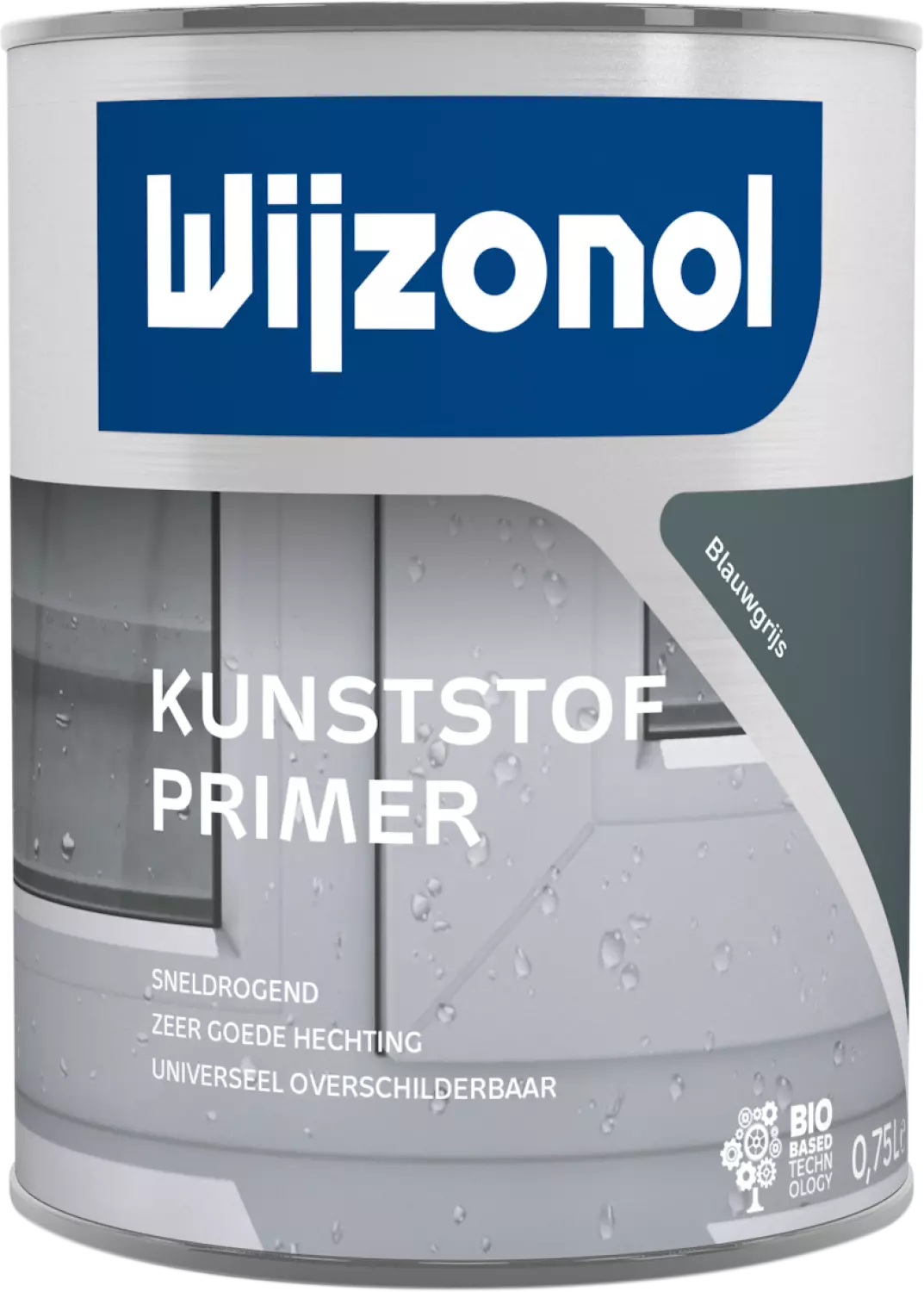 Wijzonol kunststof grondverf blauwgrijs 750 ml