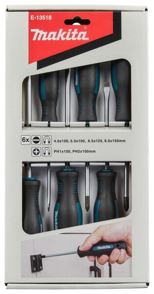 Makita E-13518 6-delige Schroevendraaierset - PH/SL - Detailed view of the product
