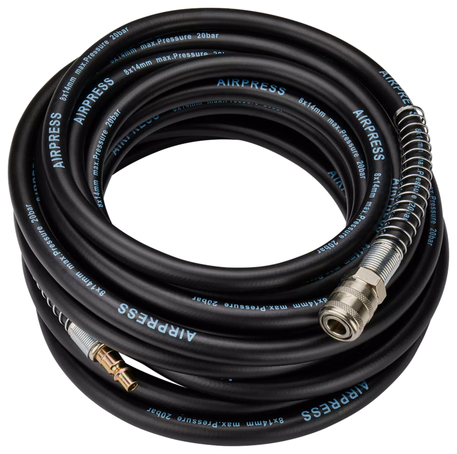 Airpress Luchtslang 20 Bar - 1/4"- 10m - 14x8mm - Incl Nippels thumbnail 4