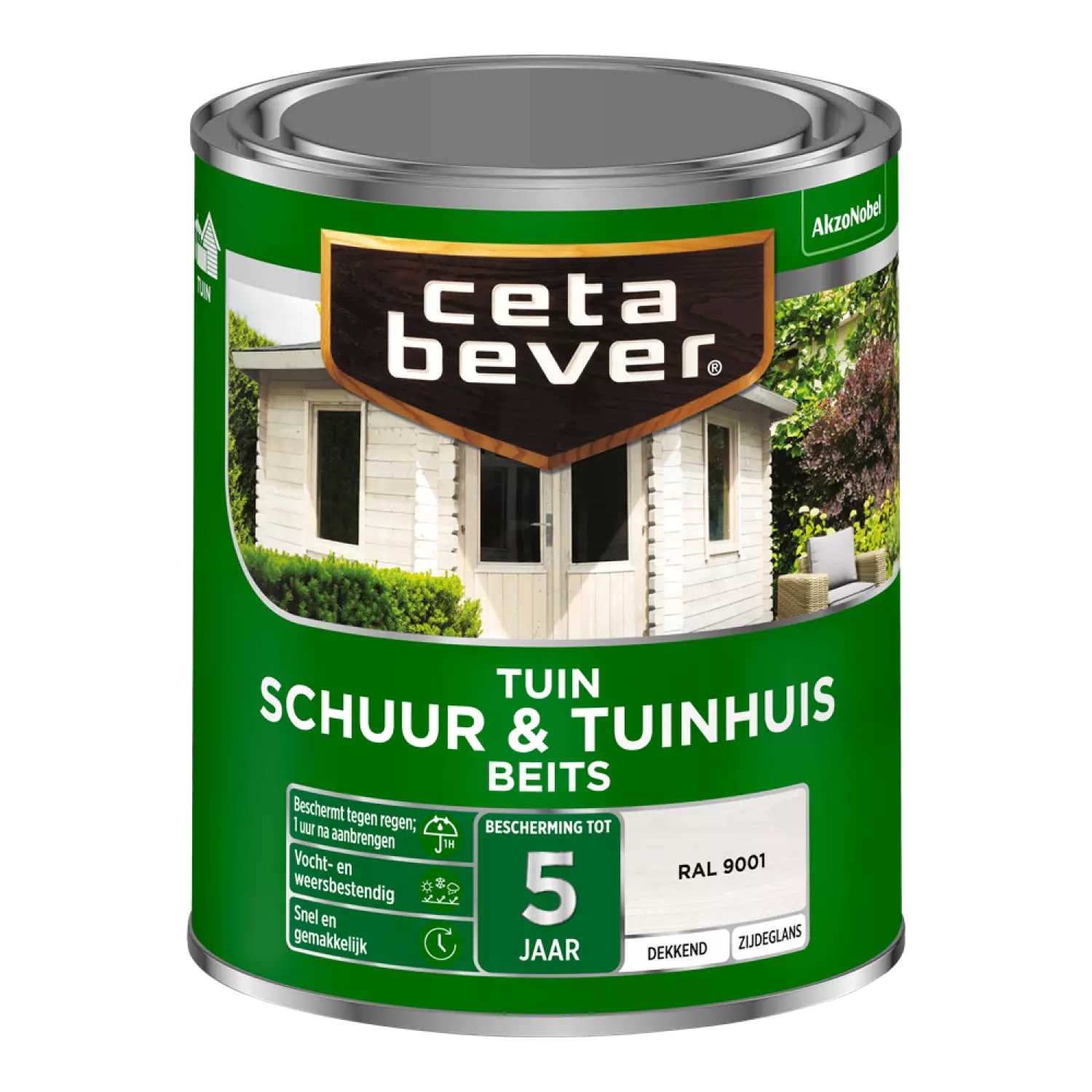 Cetabever Schuur&Tuinhuis Beits Dekkend - Crèmewit - 0,75L