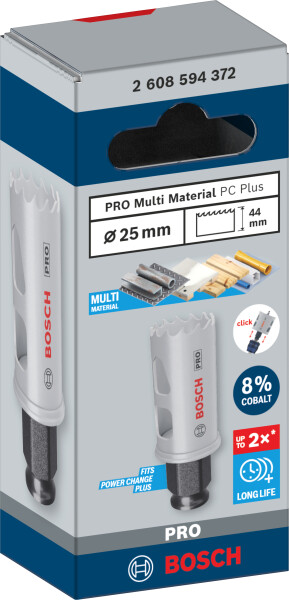 Bosch 2608594372 PRO Multi Material Gatzaag Met Power Change Plus - 25mm - Detailed view of the product