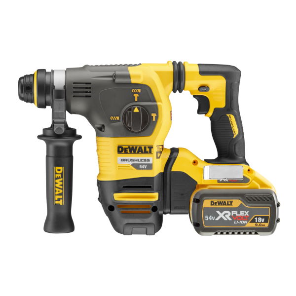 DeWALT DCH333X2 54V Li-ion XR FlexVolt Accu SDS-plus Combihamer Set (2x 9.0Ah) In TSTAK - 3.5J - Koolborstelloos - Detailed view of the product