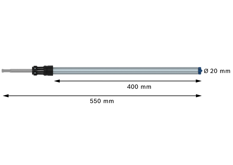 Bosch 2608901620 EXPERT Hamerboor SDS Clean SDS Plus-8X - 20x400x550mm - Detailed view of the product
