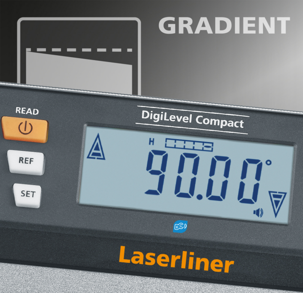 Laserliner DigiLevel Compact Digitale Waterpas In Tas - Magnetisch - Bluetooth - 230mm - Detailed view of the product