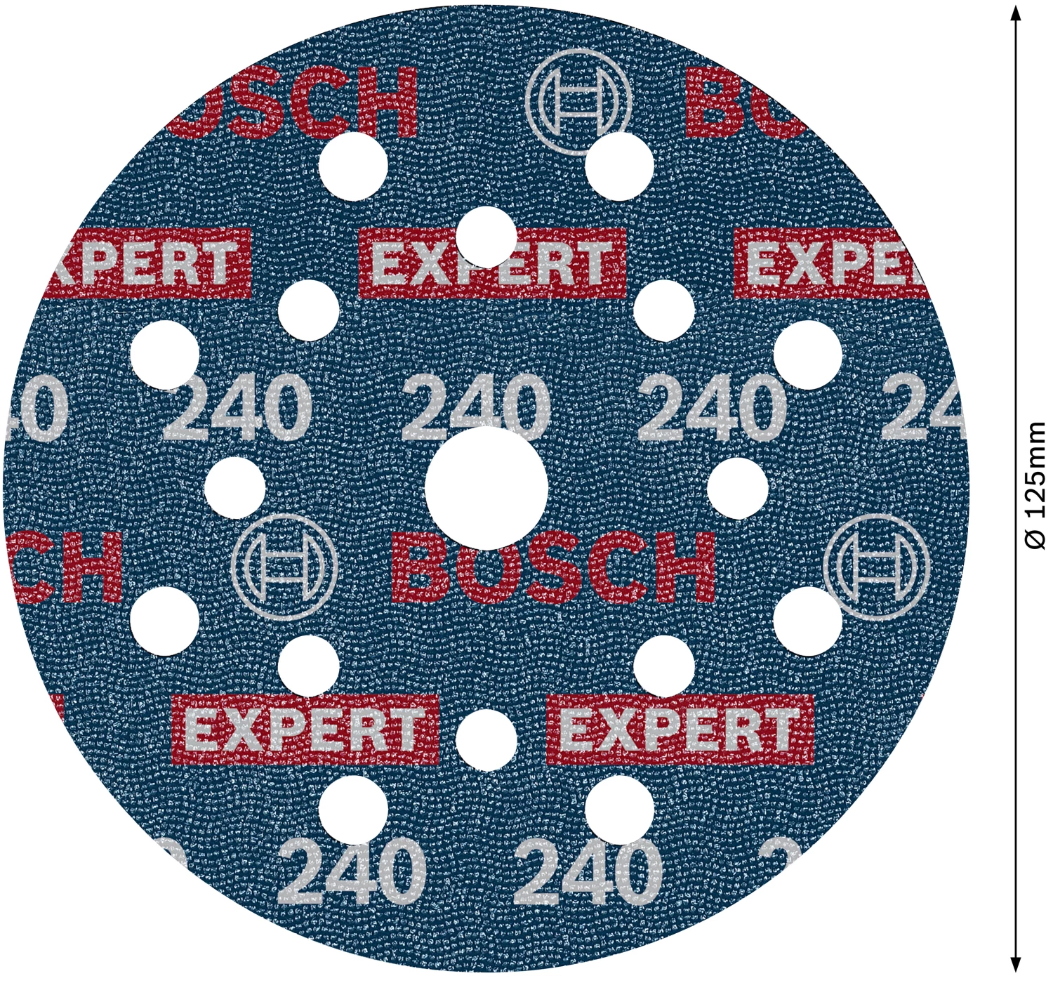 Bosch 2608902413 EXPERT Schuurschijf O780 Met Film Onderlaag - 125 Mm - K240 (50 Stuks) thumbnail 2