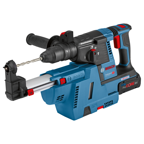 Bosch GBH 18V-26 F 18V Li-Ion Accu SDS-plus Combihamer Set (2x 5.5Ah Accu) Incl. GDE 18V-16 Afzuigsysteem In L-Boxx - 2,6J - Koolborstelloos - Detailed view of the product